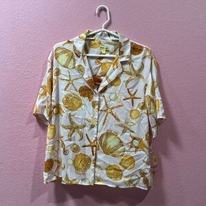 SHADY LADY Women’s Pink Sea Shells 2pc Pajamas Set Size M NWT